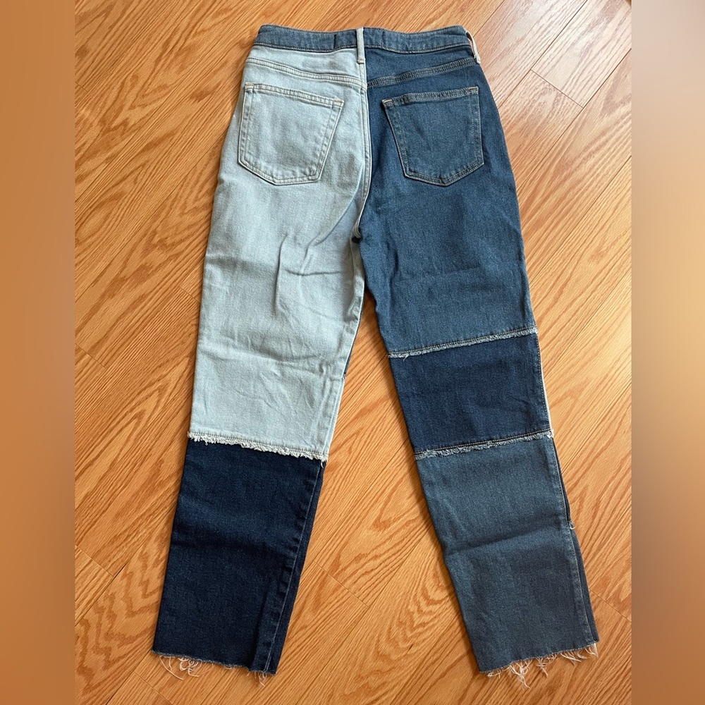 Women’s Hollister patchwork pattern jeans, size 3R,  gently worn good condition